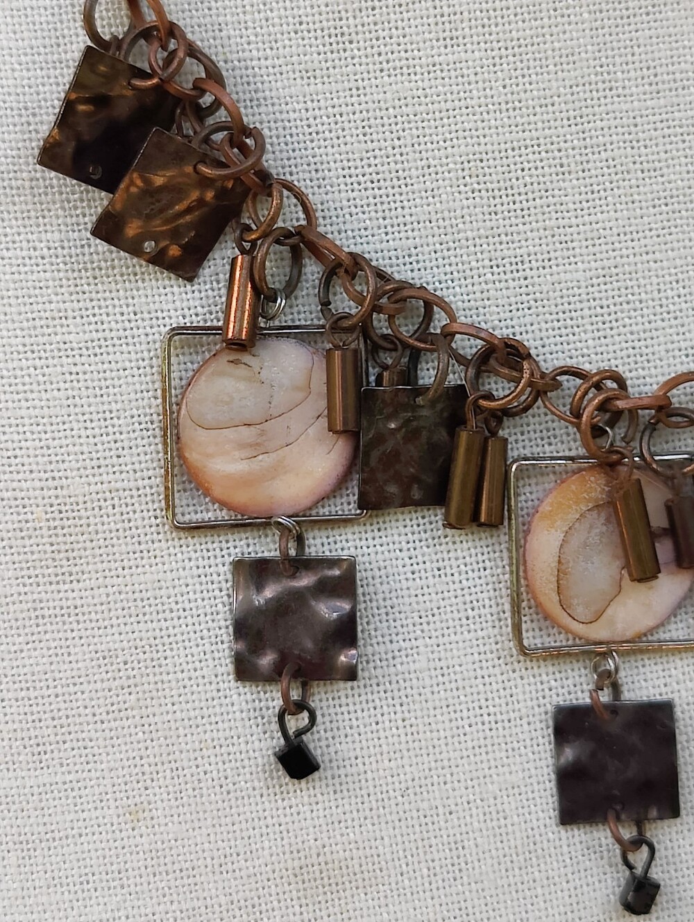 Vintage Artisan Made Copper Boho Style Necklace - Picture 4 of 5